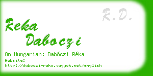 reka daboczi business card